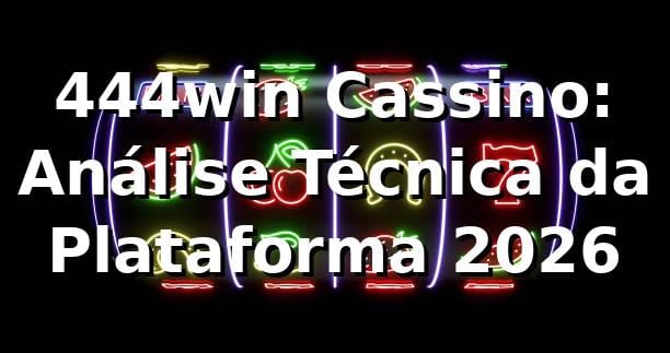 444win Cassino: Análise Técnica da Plataforma 2026 🎲